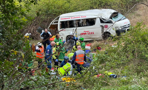 T﻿he family of a 57-year-old man who was hospitalised after a minibus crashed on the way to his wedding have come out in defence of the driver. 