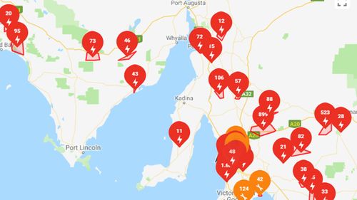 Almost 20,000 South Australian homes without power