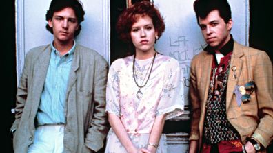 Andrew McCarthy, Molly Ringwald and Jon Cryer in the 1986 movie Pretty in Pink.