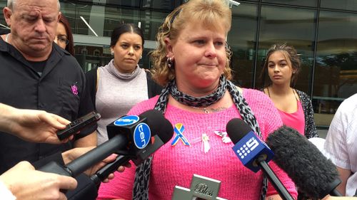 Marlene Locke, mother of Sherelle Locke, speaks to the media outside the Brisbane Supreme Court last year. (AAP)