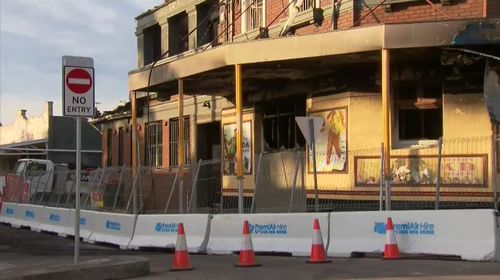 Areas inside the building were being renovated after the pub was sold for $18 million last year. Picture: 9NEWS.
