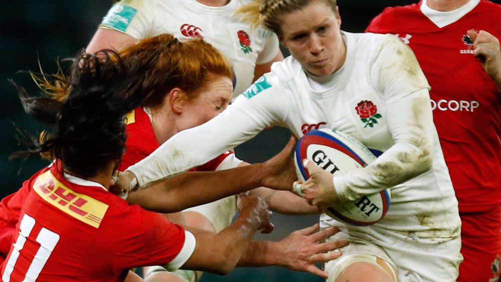 English women's rugby player scored stunning try