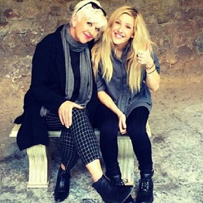 Ellie Goulding and her mother Tracey Goulding.