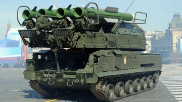 A Russian made Buk missile launcher, pictured here during military drills in Moscow. (Getty Images)
