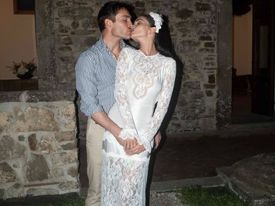 Ed Westwick and Amy Jackson on the evening before their wedding