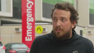 Xavier Doerr, 22, was winched to safety this morning after his planned circumnavigation record-breaking of Australia went wrong.