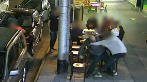 CCTV captured Stephens attacking two people in St Kilda on October 7, 2017. (File image)