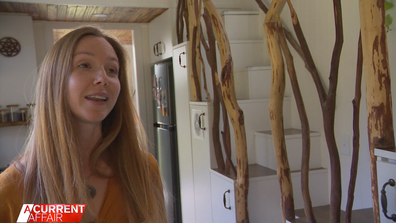 Angela Smith is a single mother with two young boys who lives at the property in a tiny house she bought.