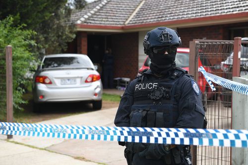Raids are underway at two western Melbourne properties after the Bourke street attack.