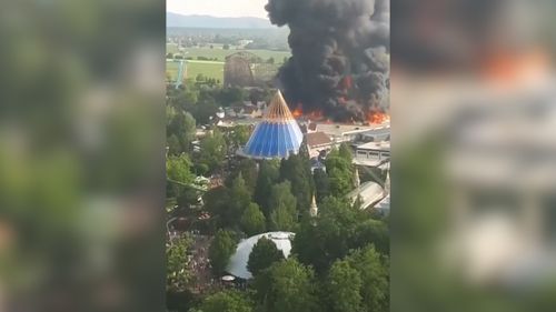 A fire broke out at the popular Europa-Park in Germany's south-west, triggering an evacuation.