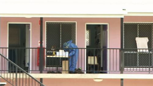 Forensic police at the scene. (9NEWS)