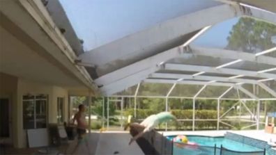 Dad saves son from drowning in pool