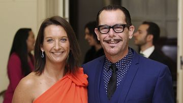 Former pro-surfer Layne Beachley with musician husband Kirk Pengilly. (AAP)