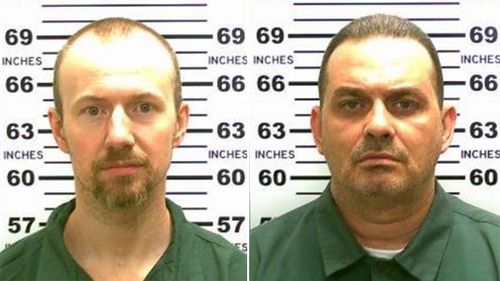 A major manhunt is underway for 34-year-old David Sweat (left) and 48-year-old Richard Matt (right) who escaped from the prison using power tools. (AAP)