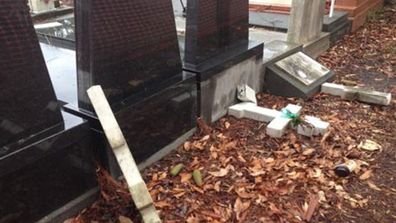 IN PICTURES: Sydney cemetery attacked by late-night vandals (Gallery)