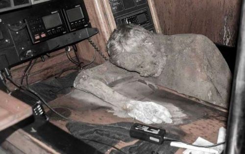 The mummified body of Manfred Fritzl Bajorat.