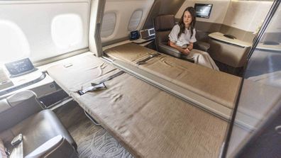 Singapore Airlines A380 first class to New Zealand adjoining suites