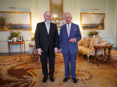 King Charles III receives Chief Rabbi Sir Ephraim Mirvis 