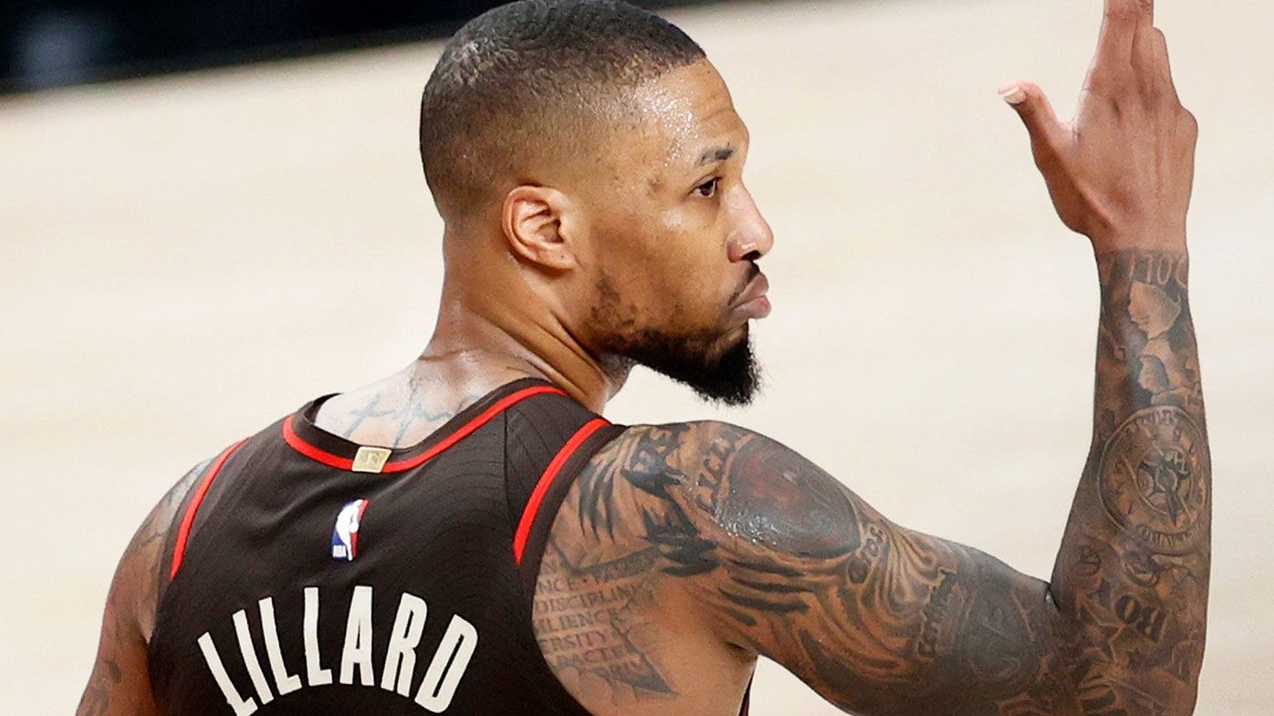 Damien Lillard and the Trailblazers were eliminated from the NBA Playoffs by Denver. 