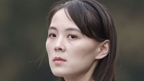 In this March 2, 2019, file photo, Kim Yo Jong, sister of North Korea's leader Kim Jong Un attends a wreath-laying ceremony at Ho Chi Minh Mausoleum in Hanoi, Vietnam. 