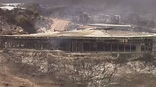 The Southern Ocean Lodge was destroyed in an intense bushfire that's been burning since December 20.