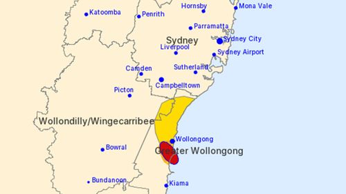Severe thunderstorms have been forecast for Wollongong today.