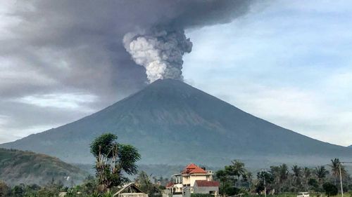 Mount Agung has caused travel chaos for tourists. 