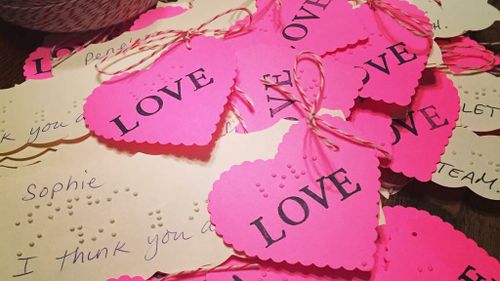 Blind child makes braille Valentine’s Day cards for her classmates