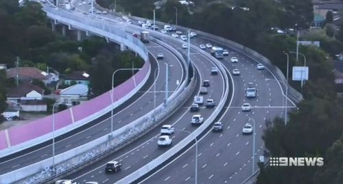 Labor plans to repeal tolls on the M4 if they win the next election. Image: 9News