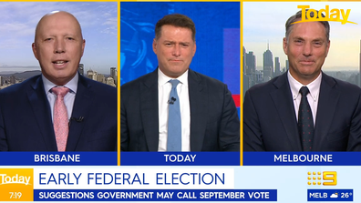 Karl Stefanovic asked Peter Dutton when Australia is heading to the polls. 