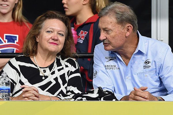 Gina Rinehart (left) ranked the world's 51st most powerful woman by Forbes (AAP)