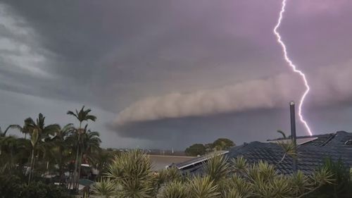 South Queensland was battered by flash flooding, hailstones and fallen trees.