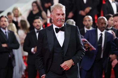 CANNES, FRANCE - MAY 19: Kevin Costner departs the "Horizon: An American Saga" Red Carpet at the 77th annual Cannes Film Festival at Palais des Festivals on May 19, 2024 in Cannes, France. (Photo by Pascal Le Segretain/Getty Images)