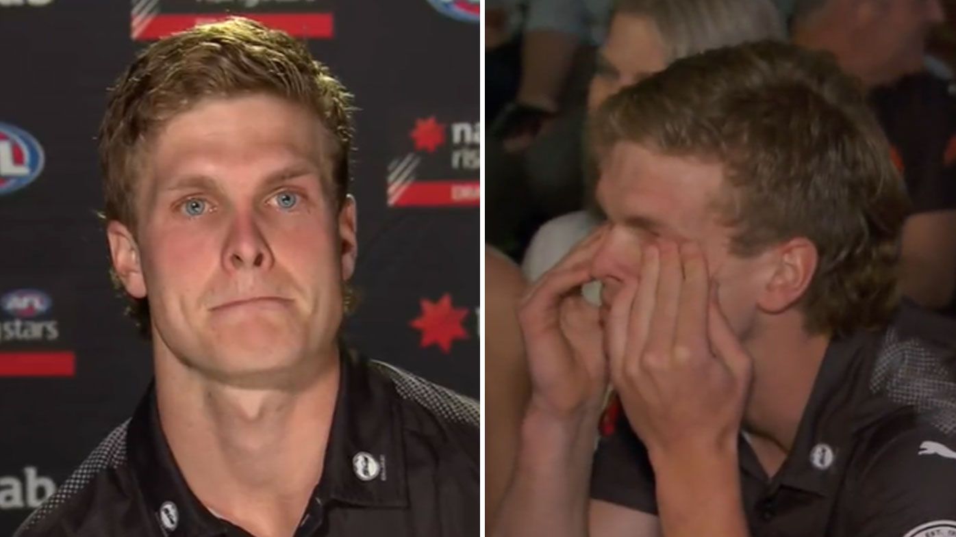 'It's worked perfectly': Essendon draftee fights tears before having name called