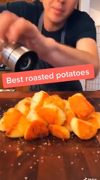 TikToker and professional cook reveals recipe for "best" roast potatoes.