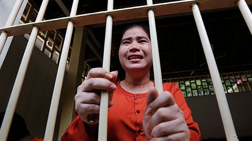 Cambodian protestorTep Vanny who was tried at the Supreme Court for demonstrating against the government. AFP.
