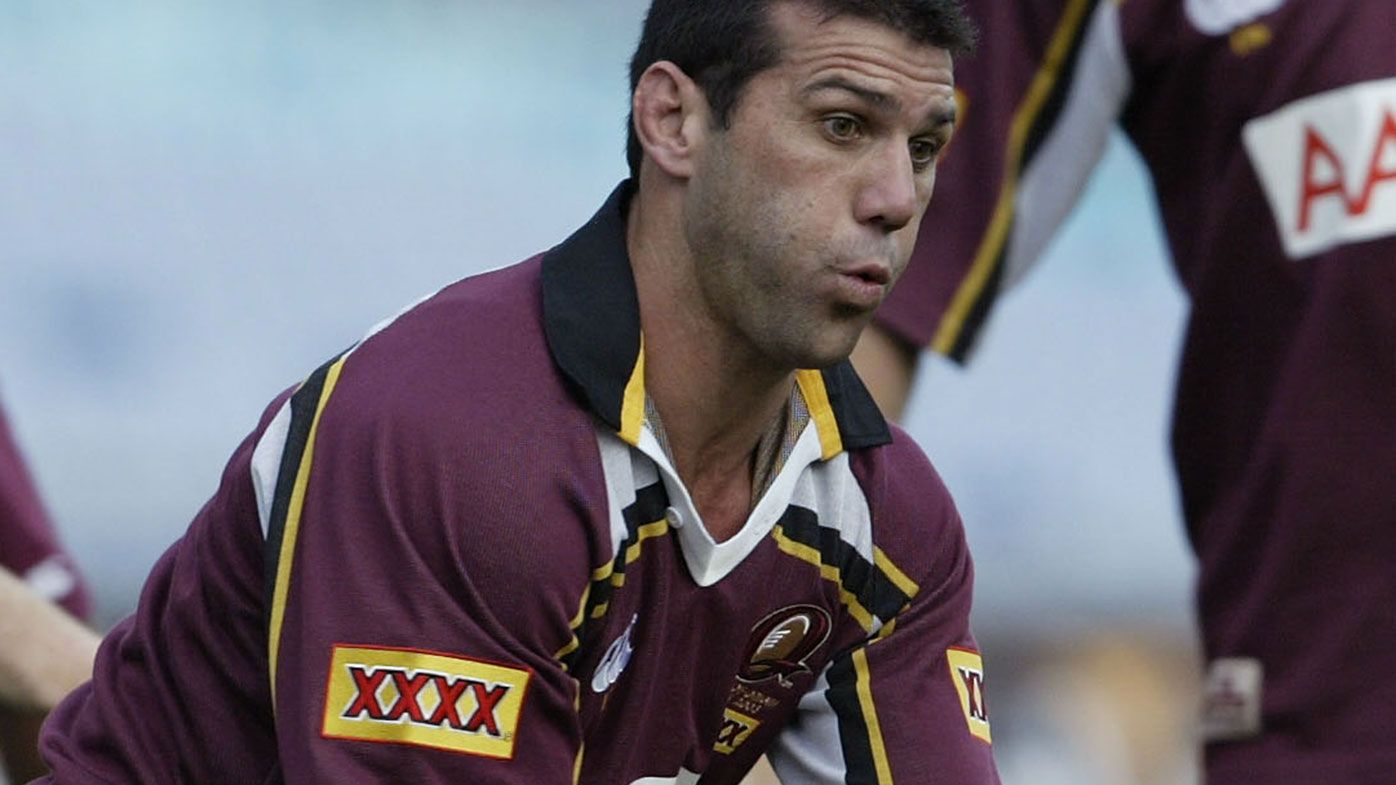 Scott Sattler at training before his only State of Origin match for Queensland, in 2003.