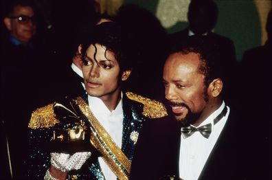 Michael Jackson and his producer Quincy Jones