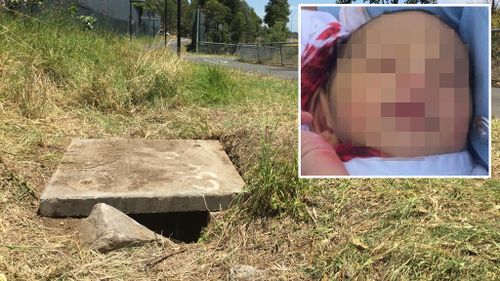 A cyclist and his daughter heard crying coming from the drain. 