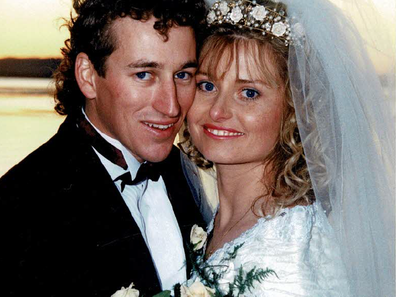 Craig and Debbie Gaunt on their wedding day
