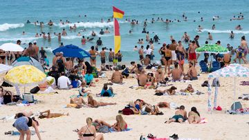 Bondi Beach, last weekend of school holidays.