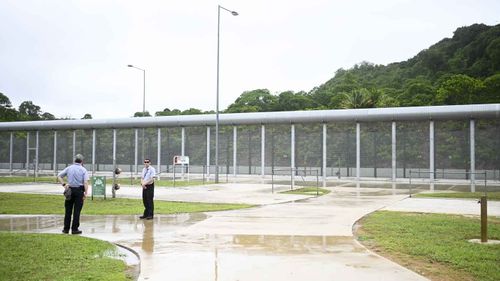 Inside the Christmas Island detention centre.