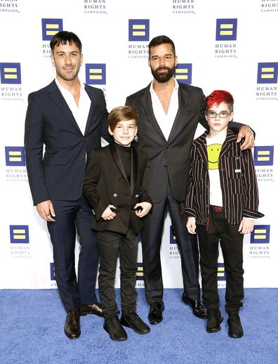 Ricky Martin, Jwan Yosef, sons Valentino and Matteo, Human Rights Campaign National Dinner, event