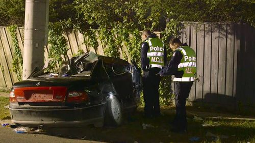 The car did not have registration plates. (9NEWS)
