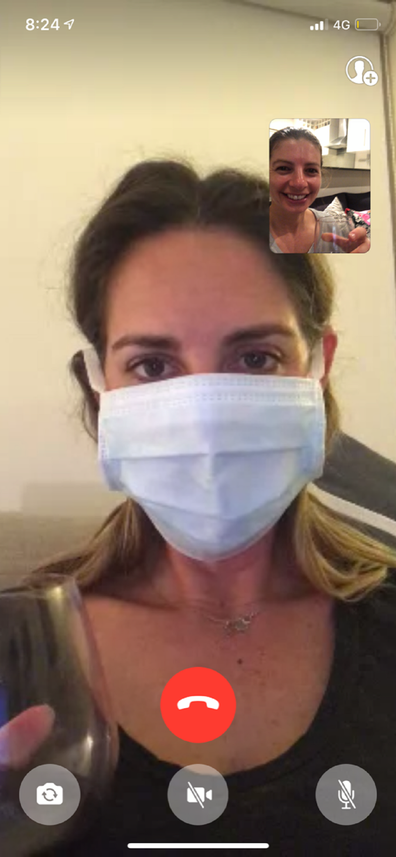Michelle Stephenson FaceTime with friend