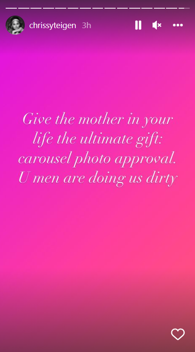 Chrissy Teigen's hilarious Mother's Day request