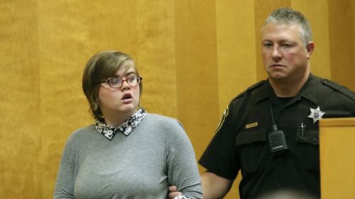 Sept. 29, 2017, file photo, Morgan Geyser, one of two Wisconsin girls charged with stabbing a classmate multiple times in 2014 to impress the fictitious horror character Slender Man. 