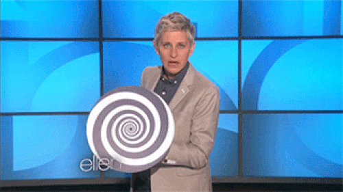 Ellen hypnotising the audience. (The Ellen Show)