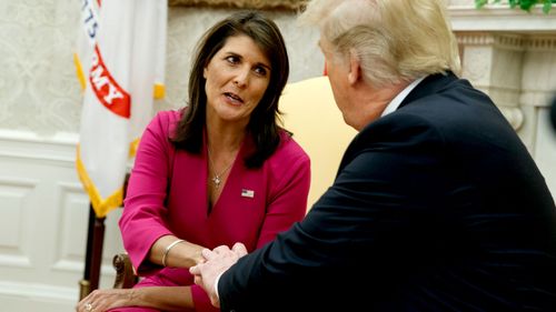 US President Donald Trump calls Nikki Haley a 'very special' person as he announced she would resign as the US Ambassador to the UN at the end of the year.