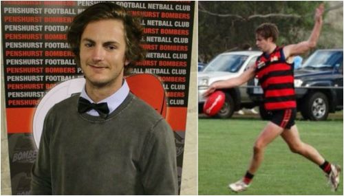 Luke Ferguson, 26, collapsed just before 7pm yesterday at the Penshurst Football Club.